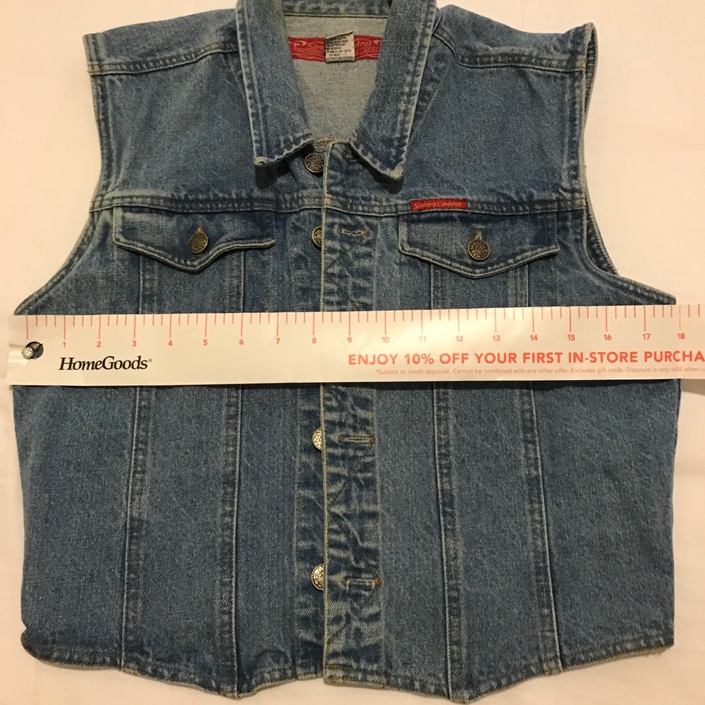Denim Sleeveless Vest - Picture 6 of 9